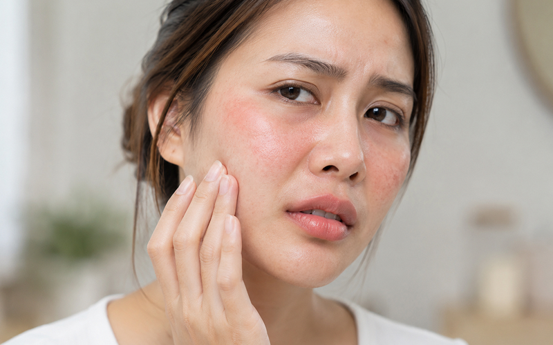 Woman-with-irritated-and-over-exfoliated-skin