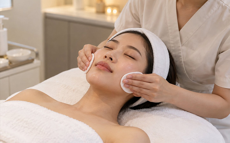 aesthetic-clinician-applying-professional-facial-skin-care-treatment-to-patient